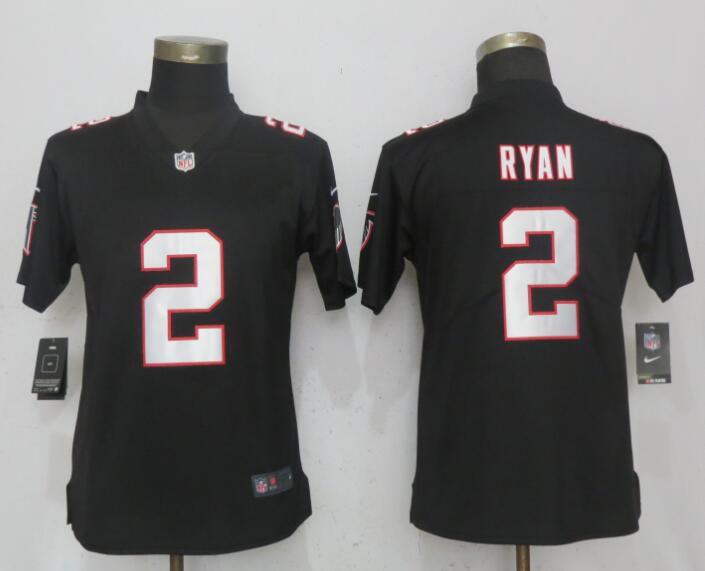 Women Atlanta Falcons #2 Ryan Black Nike Vapor Untouchable Limited NFL Jerseys->women nfl jersey->Women Jersey